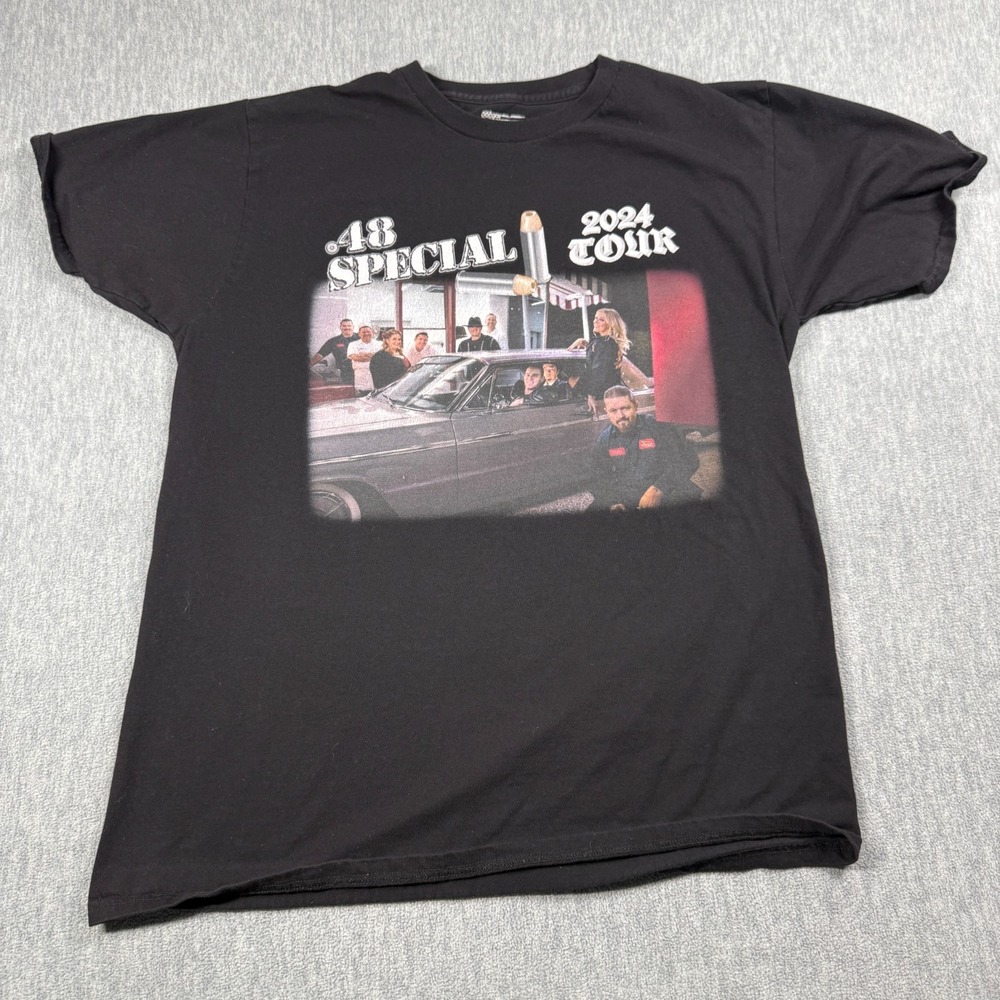 In N Out Burger Shirt Mens L Black  48 Special 2024 Tour Graphic Short Sleeve Te